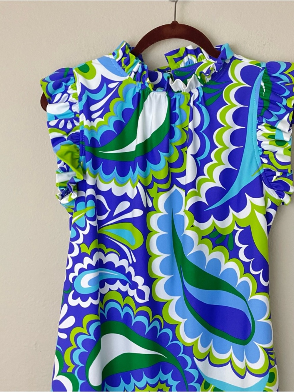 JUDE CONNALLY SHARI DRESS MOD PAISLEY IRIS Size Small - Picture 4 of 9